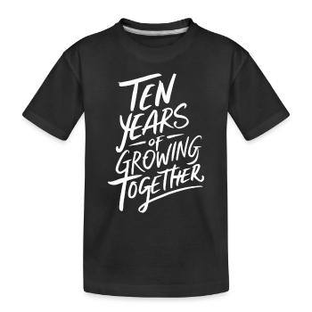 10 ans de vie commune - 10e anniversaire de mariage - T-shirt bio Premium Enfant - noir - Devant