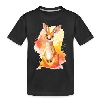 Kangourou - T-shirt bio Premium Enfant - noir - Devant