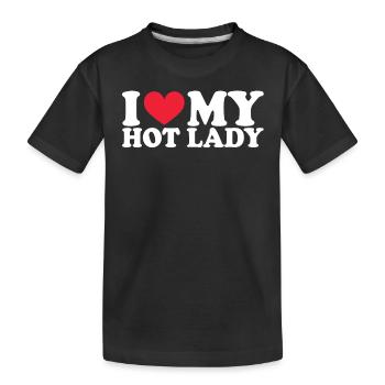 Petite amie Petite amie Relation Couple Amour Couple - T-shirt bio Premium Enfant - noir - Devant