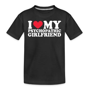 Petite amie Petite amie Relation Couple Amour Couple - T-shirt bio Premium Enfant - noir - Devant