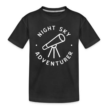 Ciel nocturne Aventurier Astronome amateur - T-shirt bio Premium Enfant - noir - Devant