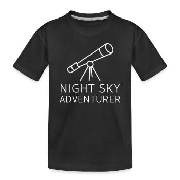 Ciel nocturne Aventurier Astronome amateur - T-shirt bio Premium Enfant - noir - Devant