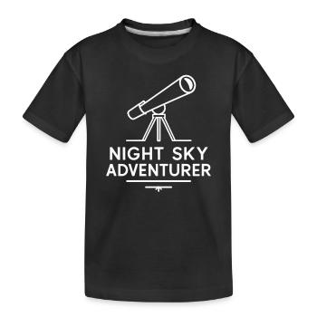 Aventurier du ciel nocturne pour les astronomes amateurs - T-shirt bio Premium Enfant - noir - Devant