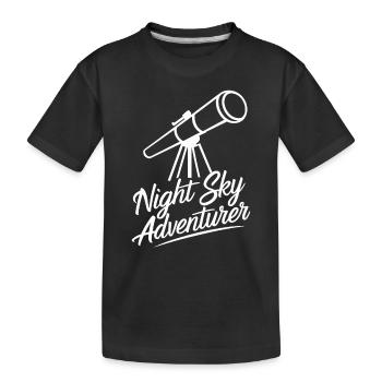 Ciel nocturne Aventuriers Astronomes amateurs - T-shirt bio Premium Enfant - noir - Devant