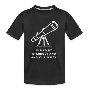 Driven by stardust and curiosity - Kids' Premium Organic T-Shirt - black - Front