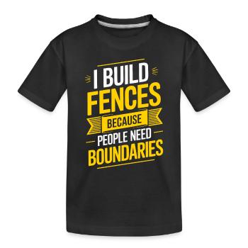 Installateur de clôtures Constructeur de clôtures Installateur de clôtures - T-shirt bio Premium Enfant - noir - Devant