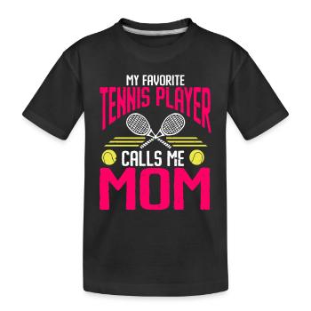 Joueur de tennis - T-shirt bio Premium Enfant - noir - Devant