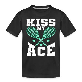 Tennis Player - Kids' Premium Organic T-Shirt - black - Front
