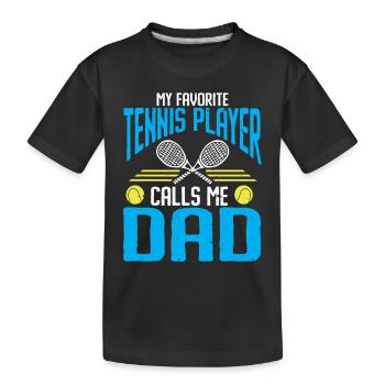 Tennis Player - Kids' Premium Organic T-Shirt - black - Front
