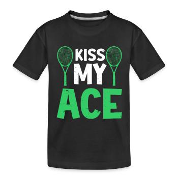 Tennis Player - Kids' Premium Organic T-Shirt - black - Front