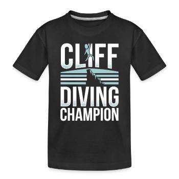 Plongée de falaise Sports d’aventure Thrill Seeker - T-shirt bio Premium Enfant - noir - Devant