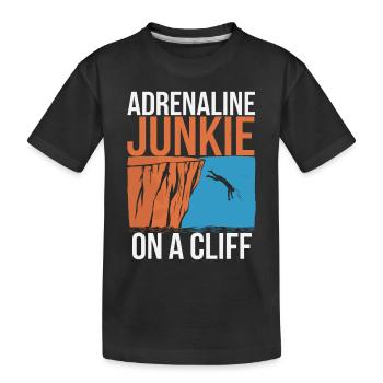Plongée de falaise Sports d’aventure Thrill Seeker - T-shirt bio Premium Enfant - noir - Devant