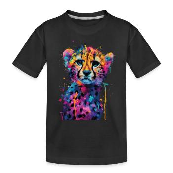 Guépard - T-shirt bio Premium Enfant - noir - Devant