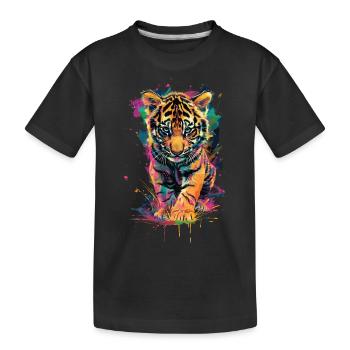 Tiger - Kinder Premium Bio T-Shirt - Schwarz - Vorne
