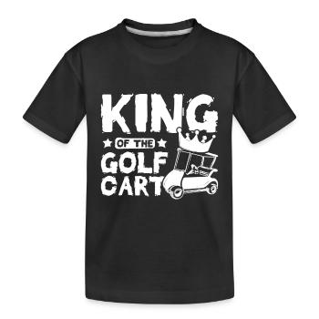 King of the golf cart - Kids' Premium Organic T-Shirt - black - Front