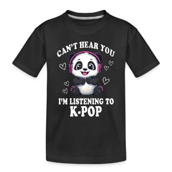 Mignon Panda K-Pop Kpop Corée Musique - T-shirt bio Premium Enfant - noir - Devant