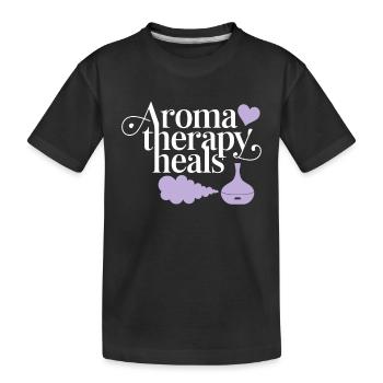 Adoptez l’aromathérapie pour une guérison holistique et - T-shirt bio Premium Enfant - noir - Devant