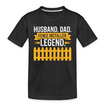 Zauninstallateur Zaunbauer Fence Installer - Kinder Premium Bio T-Shirt - Schwarz - Vorne