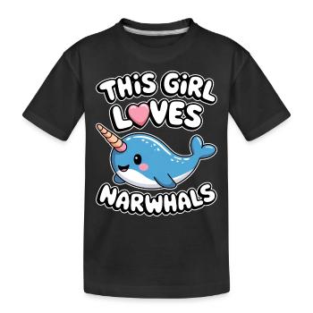 Narval Dire Narvals Drôle Narval Cadeau - T-shirt bio Premium Enfant - noir - Devant