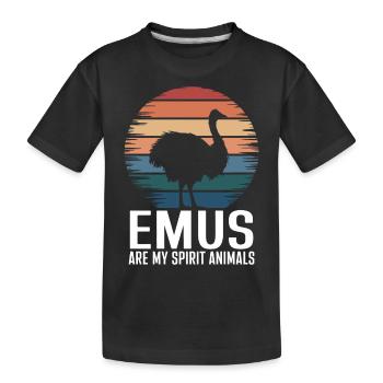 Emu Saying Australia Emus Funny Emu Gift - Kids' Premium Organic T-Shirt - black - Front