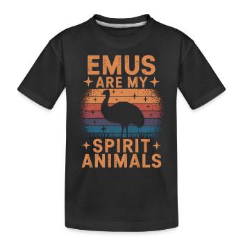 Emu Saying Australia Emus Funny Emu Gift - Kids' Premium Organic T-Shirt - black - Front