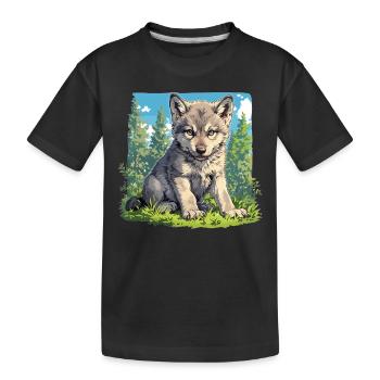 Loups Loup - T-shirt bio Premium Enfant - noir - Devant