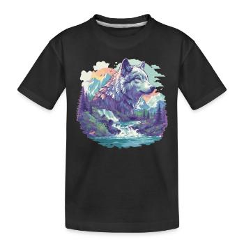 Loups Loup - T-shirt bio Premium Enfant - noir - Devant