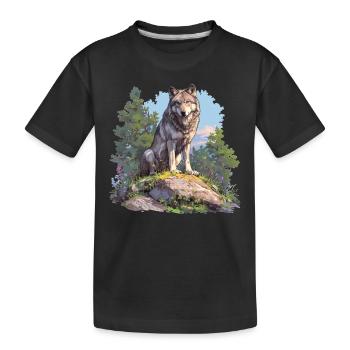 Loups Loup - T-shirt bio Premium Enfant - noir - Devant