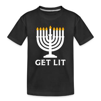 Hanukkah - Kids' Premium Organic T-Shirt - black - Front
