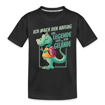 Je m’envole – T-Rex Kita diplômé - T-shirt bio Premium Enfant - noir - Devant