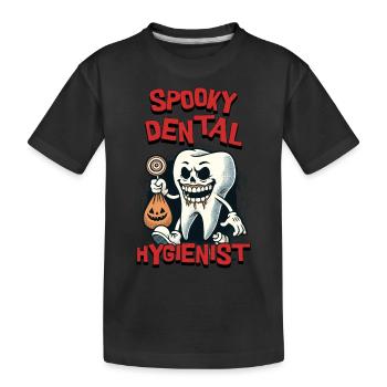 Spooky Dental Hygienist Halloween Motif - Kids' Premium Organic T-Shirt - black - Front