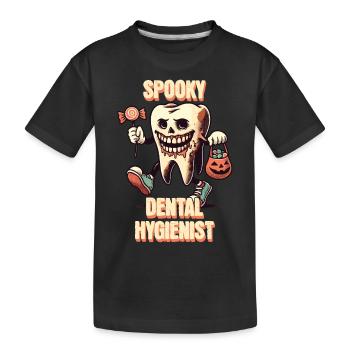 Aventure dentaire effrayante d’Halloween - T-shirt bio Premium Enfant - noir - Devant