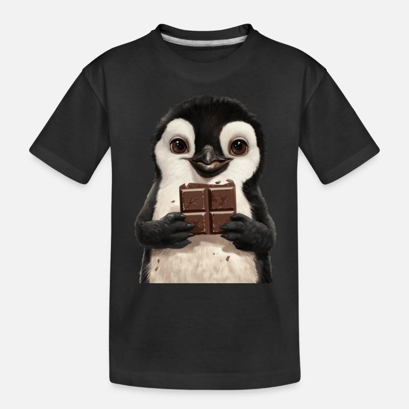 Pinguin - Kinder Premium Bio T-Shirt - Schwarz