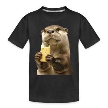Otter - Kinder Premium Bio T-Shirt - Schwarz - Vorne