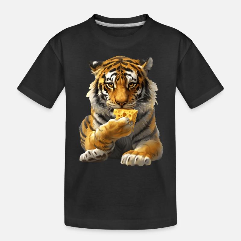 Tiger - Kinder Premium Bio T-Shirt - Schwarz