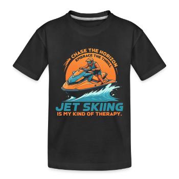 Poursuivez l’horizon, embrassez le frisson - Jet Skiing - T-shirt bio Premium Enfant - noir - Devant