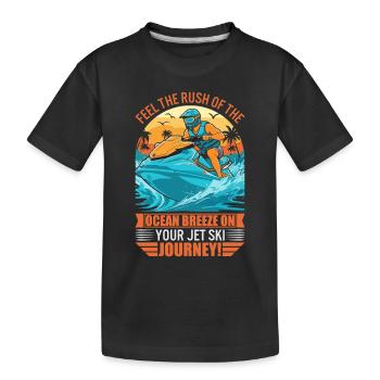 Sentez la brise de l’océan sur votre jet ski - T-shirt bio Premium Enfant - noir - Devant