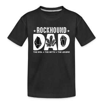 Rockhound Dad L’idole Le mythe Collectionneur de fossiles - T-shirt bio Premium Enfant - noir - Devant