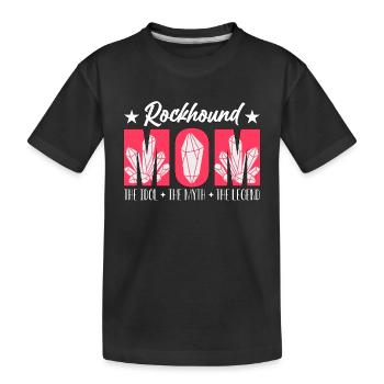 Rockhound Mom L’idole Le mythe Le paléontologue - T-shirt bio Premium Enfant - noir - Devant