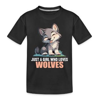 Loups Loup - T-shirt bio Premium Enfant - noir - Devant