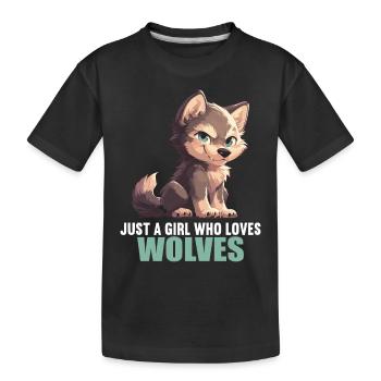 Loups Loup - T-shirt bio Premium Enfant - noir - Devant