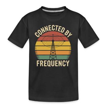 Radioamateur connecté par fréquence - T-shirt bio Premium Enfant - noir - Devant