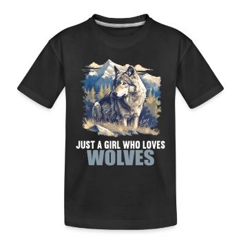 Loups Loup - T-shirt bio Premium Enfant - noir - Devant