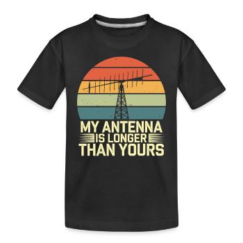 Antenne d’opérateur radio amateur plus longue que la vôtre - T-shirt bio Premium Enfant - noir - Devant