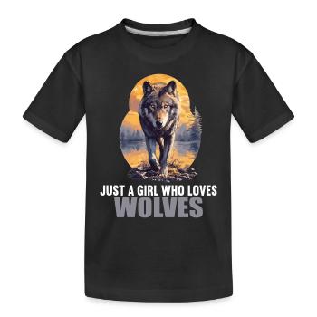 Loups Loup - T-shirt bio Premium Enfant - noir - Devant