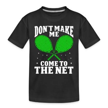 Tennis Player - Kids' Premium Organic T-Shirt - black - Front