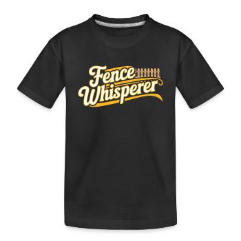 Zauninstallateur Zaunbauer Fence Installer - Kinder Premium Bio T-Shirt - Schwarz - Vorne