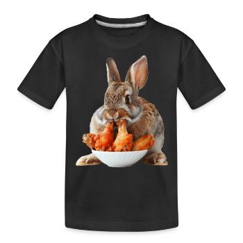 Kaninchen - Kinder Premium Bio T-Shirt - Schwarz - Vorne