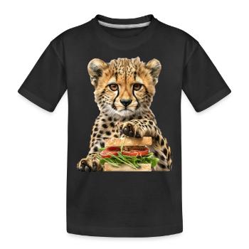 Guépard - T-shirt bio Premium Enfant - noir - Devant