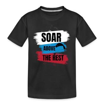 Envolez-vous au-dessus des autres – Paragliding Design - T-shirt bio Premium Enfant - noir - Devant